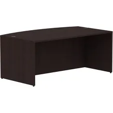 Lorell LLR 18260 — Lorell Espresso Laminate Desk - 72 x 41.4 x 29.5Desk Shell, 1 Top - Bow Front Edge - Material: Polyvinyl Chloride (PVC) Edge - Finish: Espresso Laminate