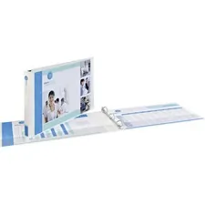 Avery Dennison AVE 72125 — Avery(R) View Binder - 1 1/2 Binder Capacity - Tabloid - 11 x 17 Sheet Size - 375 Sheet Capacity - Slant Ring Fastener(s) - 2 Pocket(s) - Polypropylene - White - Recycled - Pocket, Heavy Duty - 1 Each