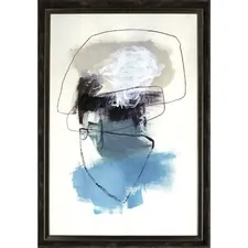 Lorell LLR 04473 — Lorell In The Middle Framed Abstract Art - 27.50 x 39.50 Frame Size - 1 Each - Aqua