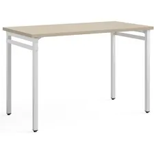 SAFCO PRODUCTS SAF 5508WHNA — Safco Ready Beige Laminate Home Office Desk - 45.5 x 23.5 x 29.5 - Material: Laminate Top, Metal Leg, Steel Frame, Wood Top - Finish: Beige, White Powder Coated Frame