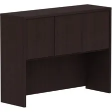 Lorell LLR 18271 — Lorell Espresso Laminate Desk - 48 x 15 x 36 - Drawer(s)3 Door(s) - Material: Polyvinyl Chloride (PVC) Edge - Finish: Espresso Laminate