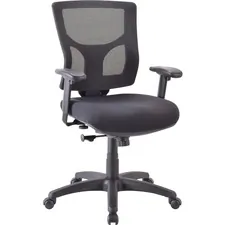 Lorell LLR 62008 — Lorell Conjure Swivel/Tilt Task Chair - Fabric Seat - Mid Back - Black - 1 Each