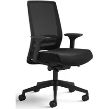 SAFCO PRODUCTS SAF 6830STBL — Safco Safco Medina Deluxe Task Chair - 5-star Base - Black - Armrest - 1 Each
