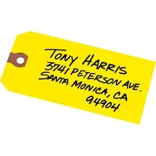 Avery Dennison AVE 12325 — Avery® Shipping Tags - Unstrung - 4.75 Length x 2.37 Width - Rectangular - 1000 / Box - Card Stock - Yellow