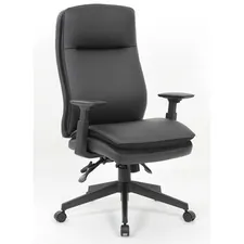 Lorell LLR 03206 — Lorell Premium Vinyl High-back Executive Chair - High Back - 5-star Base - Vinyl - Armrest - 1 Each