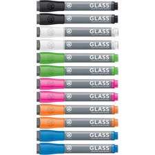 U BRANDS UBR 2913U0012 - U Brands Liquid Glass Board Dry Erase Markers with Erasers, 
