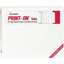 Avery Dennison AVE 20416 — Avery® 3-Hole Punched Copier Tabs - 150 x Divider(s) - 5 Print-on Tab(s) - 5 - 5 Tab(s)/Set - 8.5 Divider Width x 11 Divider Length - 3 Hole Punched - White Paper Divider - White Paper Tab(s) - 150 / Box