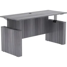 Lorell LLR 69578 — Lorell Essentials 72 Sit-to-Stand Desk Shell - 0.1 Top, 1 Edge, 72 x 29 x 49 - Material: Polyvinyl Chloride (PVC) Edge - Finish: Laminate Top, Weathered Charcoal