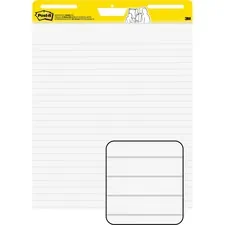 3M MMM 561WLVAD2PK — Post-it® Easel Pads - 30 Sheets - Ruled2530 - Self-stick, Resist Bleed-through, Handle, Sturdy Backcard, Universal Slot, Repositionable, Adhesive Backing - 2 / Carton