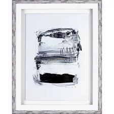 Lorell LLR 04470 — Lorell Abstract Design Framed Artwork - 27.50 x 35.50 Frame Size - 1 Each - Brown, White
