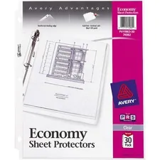 Avery Dennison AVE 74082 — Avery® Economy-Weight Sheet Protectors - For Letter 8 1/2 x 11 Sheet - Clear - Polypropylene - 30 / Pack