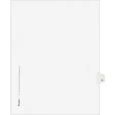 Avery Dennison AVE 01018 — Avery® Individual Legal Exhibit Dividers - Avery Style - 1 Printed Tab(s) - Digit - 18 - 1 Tab(s)/Set - 8.5 Divider Width x 11 Divider Length - Letter - White Paper Divider - Paper Tab(s) - 25 / Pack