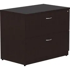 Lorell LLR 18223 — Lorell Essentials Espresso Laminate Lateral File - 2-Drawer - 1 Top, 0.1 Edge, 36 x 22 x 29.5Lateral File - 2 x File Drawer(s) - Material: Laminate, Polyvinyl Chloride (PVC) Edge - Finish: Espresso