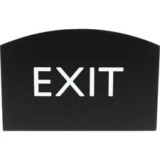 Lorell LLR 02680 — Lorell Exit Sign - 1 Each - 4.5 Width x 6.8 Height - Rectangular Shape - Easy Readability, Braille - Plastic - Black