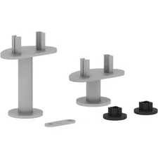 Lorell LLR 90283 — Lorell Adaptable Panel System L Connector Set - Steel - Silver