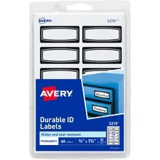 Avery Dennison AVE 05219 - Avery Durable ID Labels - 34 Height x 1 34 Width - Permanent