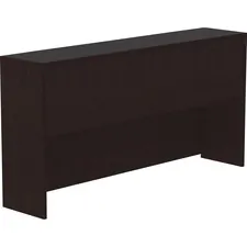 Lorell LLR 18214 — Lorell Essentials Espresso Laminate 4-door Hutch - 72 x 15 x 36 Hutch - Drawer(s)4 Door(s) - Material: Polyvinyl Chloride (PVC) Edge, Metal Drawer - Finish: Espresso