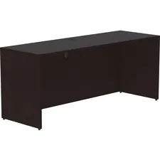 Lorell LLR 18212 — Lorell Essentials Espresso Laminate Credenza Shell - 72 x 24 x 29.5Credenza Shell, 1 Top - Material: Polyvinyl Chloride (PVC) Edge, Metal Drawer - Finish: Espresso, Silver Brush