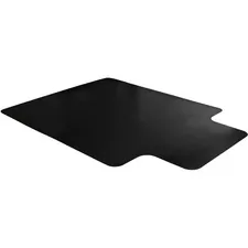 FLOORTEX FLR FC124553HLBV — Cleartex Advantagemat Floor Chair Mat - Hard Floor - 53 Length x 45 Width x 0.60 Thickness - Lip Size 25 Length x 12 Width - Rectangle - Classic - Polyvinyl Chloride (PVC) - Black