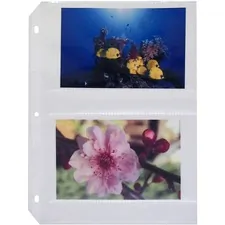 C-LINE CLI 52564 — C-Line 35mm Ring Binder Photo Storage Pages - 4 x 6 - Clear, Side Loading, 11-1/4 x 8-1/8, 50/BX, 52564