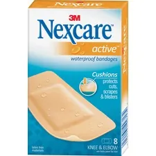 3M MMM 52208CB — Nexcare Extra-Cushion Knee/Elbow Bandages - 1.88 x 4 - 8/Box - Beige - Foam