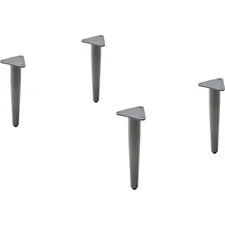 Lorell LLR 86932 — Lorell Contemporary Collection Single Metal Base - 4.5 x 9.8 x 1.5 - Material: Metal - Finish: Gray
