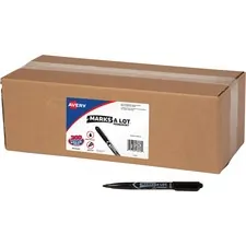 Avery Dennison AVE 29850 — Avery® Marks A Lot Value Pack Pen-Style Permanent Markers - Bullet Marker Point Style - Black - 200 / Pack