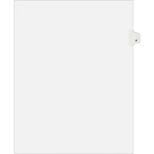 Avery Dennison AVE 01406 — Avery® Individual Legal Exhibit Dividers - Avery Style - 25 x Divider(s) - Printed Tab(s) - Character - F - 1 Tab(s)/Set - 8.5 Divider Width x 11 Divider Length - Letter - White Paper Divider - White Tab(s) - 25 / Pack