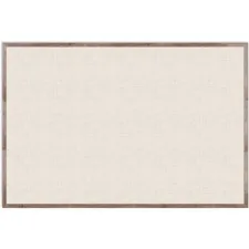 U BRANDS UBR 4897U0001 — U Brands Linen Bulletin Board, 72 X 48 , Rustic MDF Frame - 0.75 Height x 48 Width x 72 Depth - Tan Linen Surface - Self-healing, Durable, Mounting System, Tackable, Sturdy, Damage Resistant - Rustic Medium Density Fiber (MDF) Frame - 1