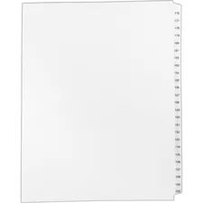 Avery Dennison AVE 01337 — Avery® Standard Collated Legal Exhibit Divider Sets - Avery Style - 25 x Divider(s) - Printed Tab(s) - Digit - 176-200 - 25 Tab(s)/Set - 8.5 Divider Width x 11 Divider Length - Letter - White Paper Divider - Clear Tab(s) - 25 / Set