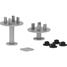 Lorell LLR 90282 — Lorell Adaptable Panel System T Connector Set - Steel - Silver