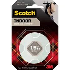 3M MMM 114 — Scotch Mounting Tape - 4.17 ft Length x 1 Width - 1 Core - Foam - 1 / Roll - White