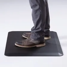 SAFCO PRODUCTS SAF 2111BL — Safco Movable Anti-Fatigue Mat - Floor - 36 Length x 24 Width x 1 Thickness - Rectangle - Black