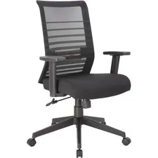 Lorell LLR 00590 — Lorell Horizontal Mesh Back Task Chair - Fabric Seat - Black - Armrest - 1 Each