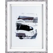 Lorell LLR 04471 — Lorell Abstract Design Framed Artwork - 27.50 x 35.50 Frame Size - 1 Each - Black, White