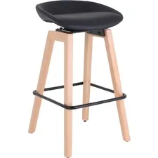 Lorell LLR 68563 — Lorell Modern Low-Back Stool - Low Back - Black - 1 Each