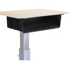 Lorell LLR 00077 — Lorell Sit-to-Stand School Desk Large Book Box - Large x 20 Width x 15 Depth x 5 Height - Black
