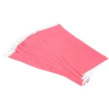 BAUMGARTENS BAU 85020 — SICURIX Standard Dupont Tyvek Security Wristband - 100 / Pack - 0.8 Height x 10 Width Length - Red - Tyvek