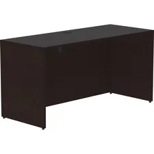 Lorell LLR 18213 — Lorell Essentials Espresso Laminate Credenza Shell - 60 x 24 x 29.5Credenza Shell, 1 Top - Material: Polyvinyl Chloride (PVC) Edge, Metal Drawer - Finish: Espresso, Silver Brush