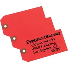 Avery Dennison AVE 12345 — Avery® Shipping Tags - Unstrung - 4.75 Length x 2.37 Width - Rectangular - 1000 / Box - Card Stock - Red