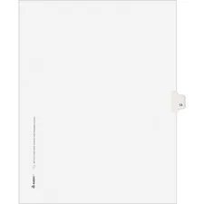 Avery Dennison AVE 11923 — Avery® Individual Legal Exhibit Dividers - Avery Style - Unpunched - 25 x Divider(s) - 25 Printed Tab(s) - Digit - 13 - 1 Tab(s)/Set - 8.5 Divider Width x 11 Divider Length - Letter - White Paper Divider - White Tab(s) - 25 / Pack