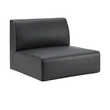 Lorell LLR 86929 — Lorell Contemporary Collection Single Seat Sofa - 25.5 x 25.5 x 19.6 - Material: Polyurethane - Finish: Black