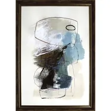 Lorell LLR 04472 — Lorell In The Middle Framed Abstract Art - 27.50 x 39.50 Frame Size - 1 Each - Aqua