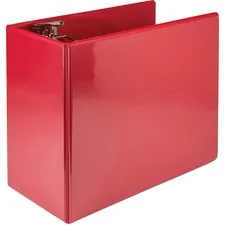 Samsill SAM 16423 — Samsill Nonstick 6 Locking D-Ring View Binder - 6 Binder Capacity - 1225 Sheet Capacity - 3 x D-Ring Fastener(s) - 2 Internal Pocket(s) - Red - 2.73 lb - Recycled - Lockable, Non-stick, Concealed Rivet, Ink-transfer Resistant, Clear Overlay, Non-glare, Locking Ring - 1 Each