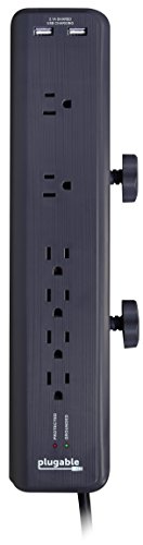 Plugable Technologies PS6-USB2DC - PLUGABLE 6 AC OUTLET SURGE PROTECTOR