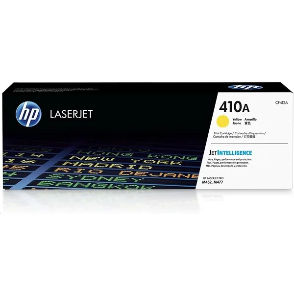 HP HEWCF412A — HP 410A - Yellow - original - LaserJet - toner cartridge (CF412A) - for Color LaserJet Pro M452, LaserJet Pro MFP M377, MFP M477 HP 410A