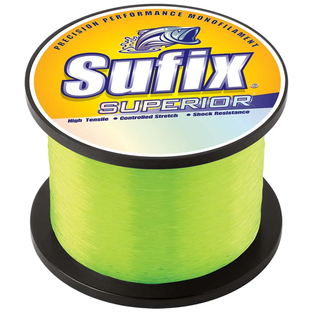 Sufix 638-106 — Sufix Superior Hi-Vis Yellow Mono Line - 6lb - 2155 yds