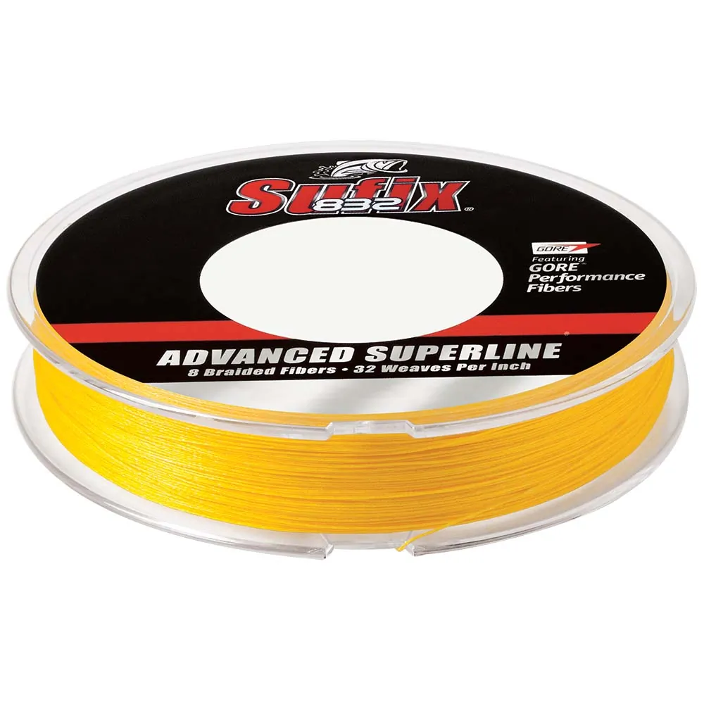 Sufix 660-110Y - Sufix 832 Advanced Braid - 10lb - Hi-Vis Yellow - 300 yds