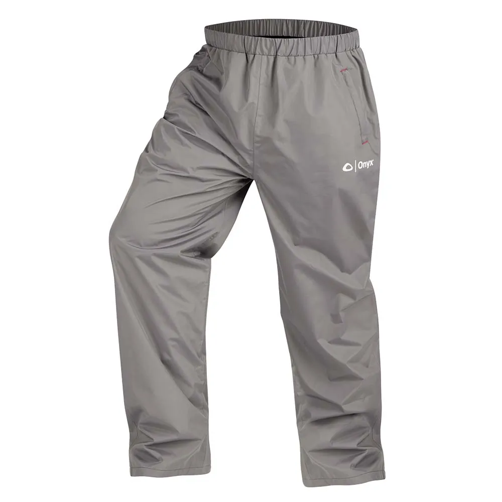 Onyx Outdoor 503000-701-040-22 - Onyx Essential Waterproof Rain Pants - Large - Grey