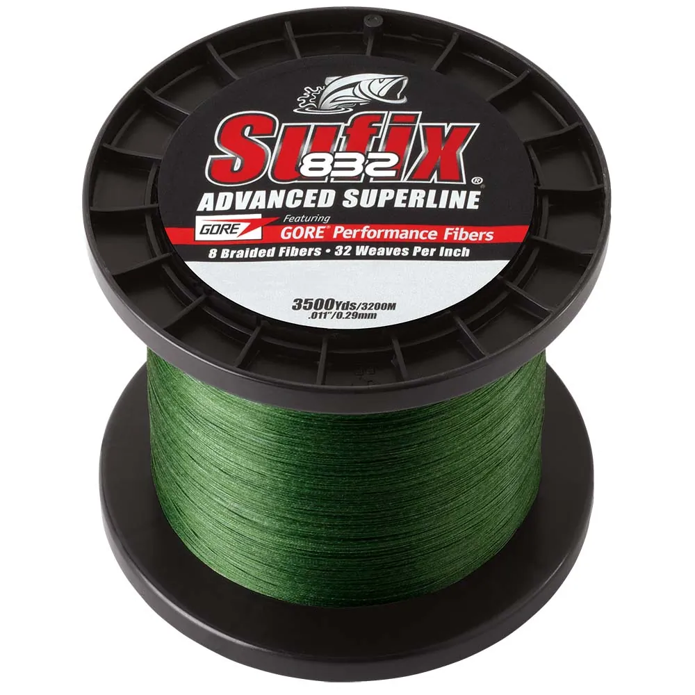 Sufix 660-430G — Sufix 832 Advanced Braid - 30lb - Low-Vis Green - 3500 yds